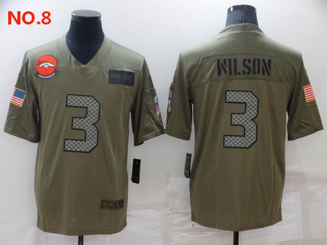 Men's Denver Broncos 3 3 Russell Wilson Jersey NO.8 ;